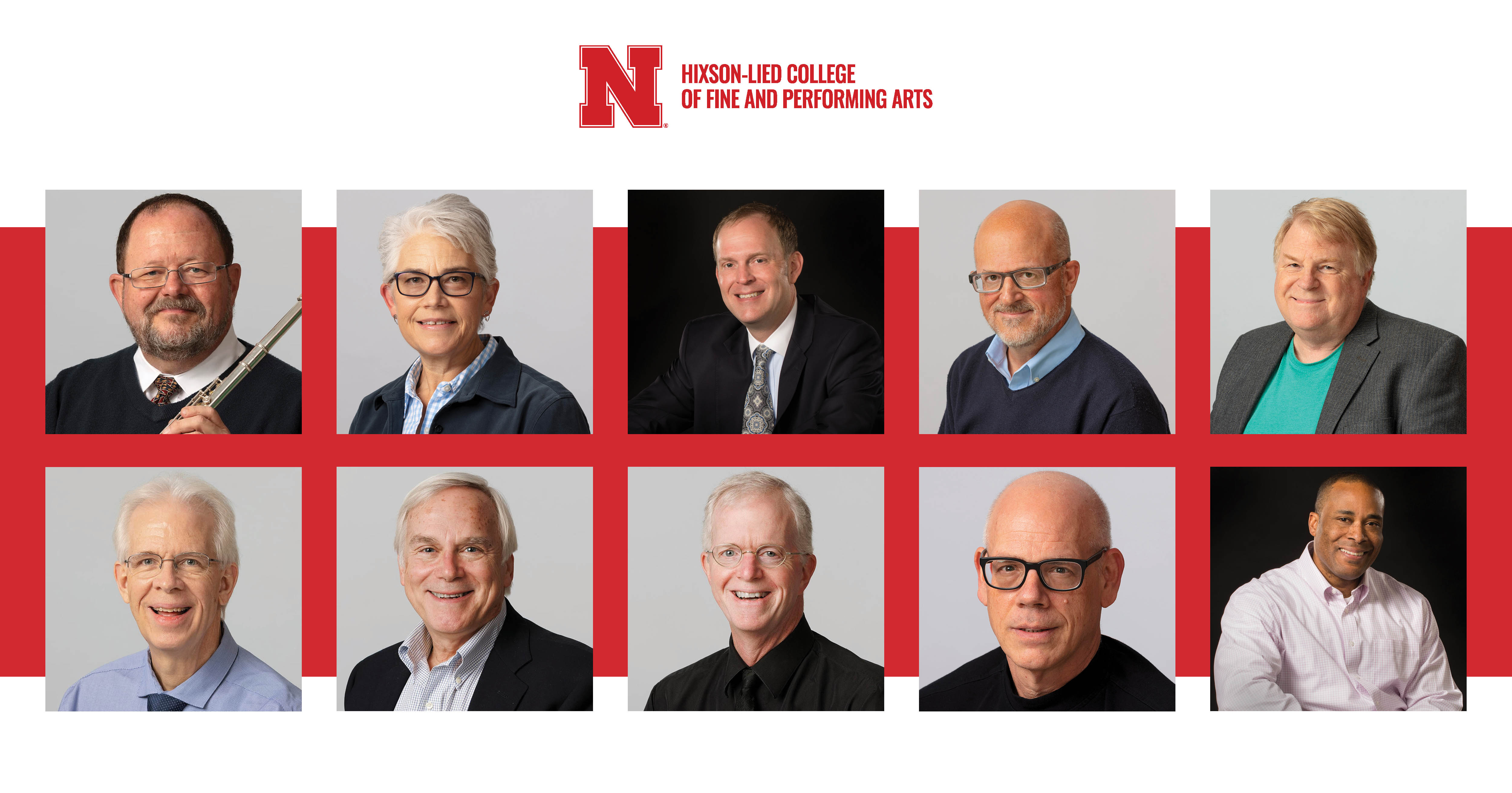 Top row, left to right: John Bailey, Karen Becker, Mark Clinton, Rick Endacott and Michael Hoff. Bottom row, left to right: William McMullen, Brian Moore, Clark Potter, William Shomos and Darryl White.