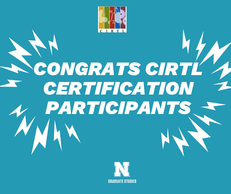 Congrats CIRTL Certification Particpants
