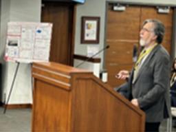 Top photo:  George Gogos presenting to NPPD board of directors; Middle photo:  Vlad Prakapchuk presenting; Bottom photo:  Octavious Gonzalez presenting.