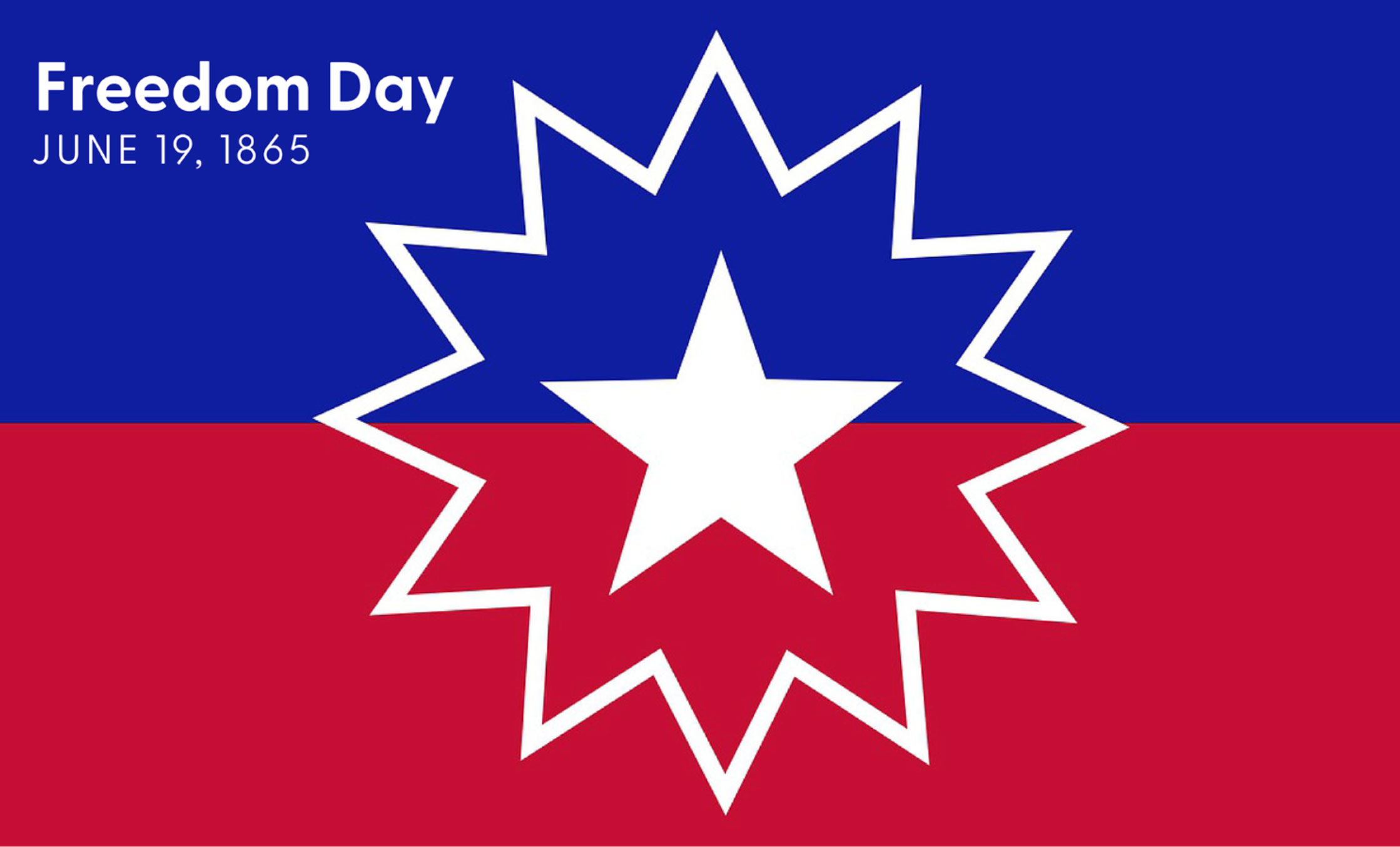 The Juneteenth flag represents freedom and the ending of human chattel slavery in the USA.