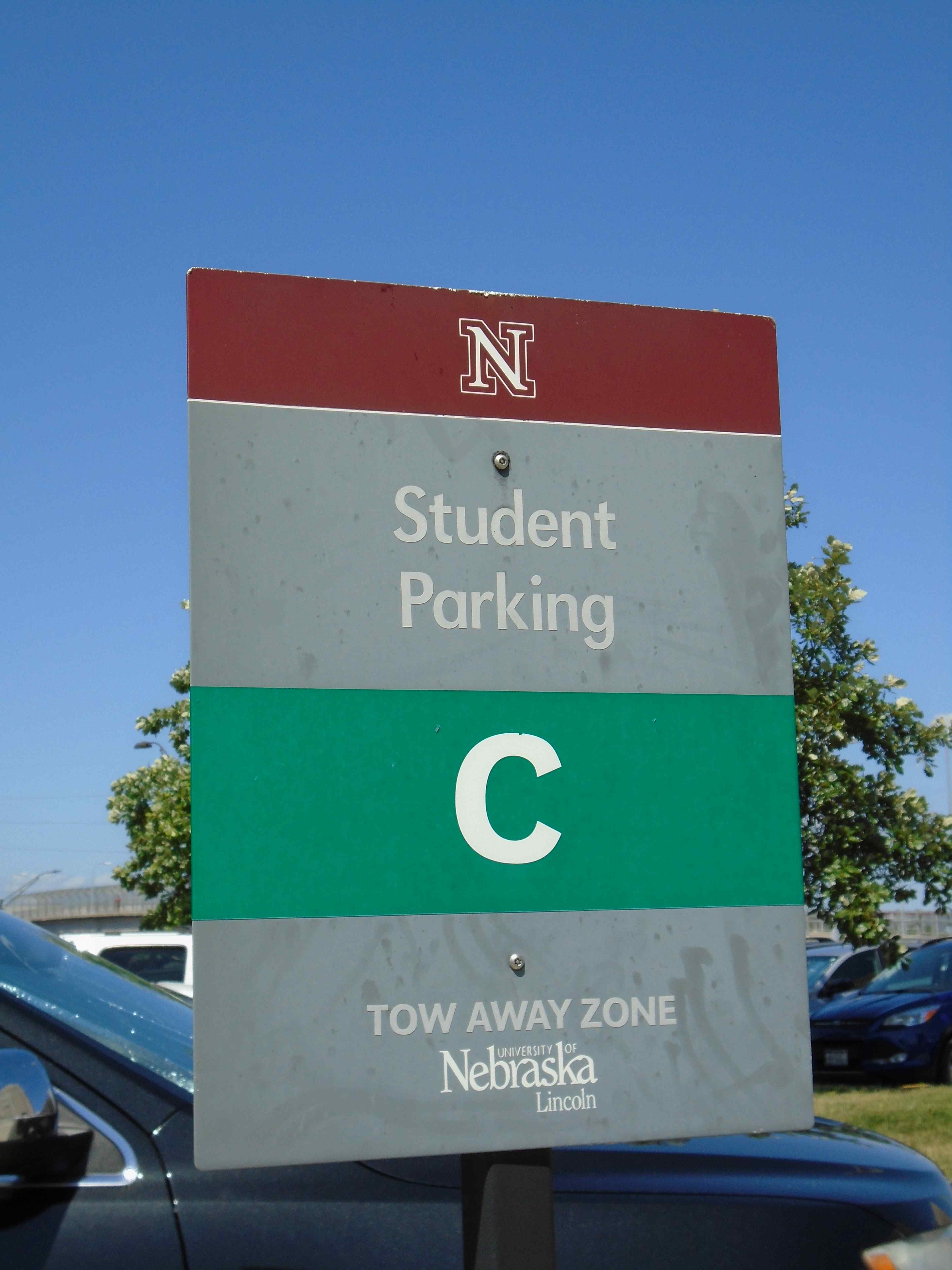 Permit C parking sign