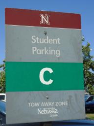 Permit C parking sign