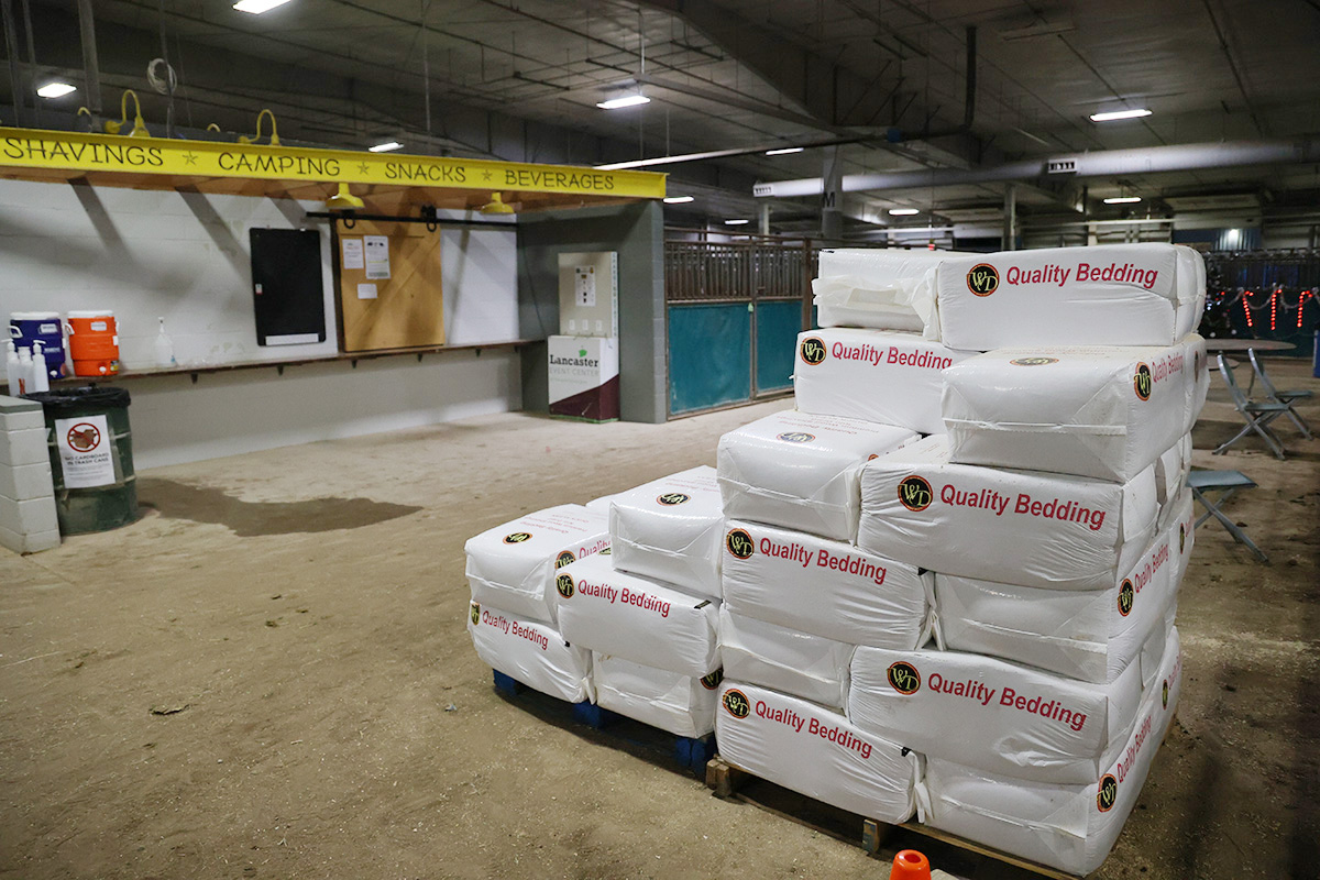 Bags of shavings at a previous Lancaster County Super Fair