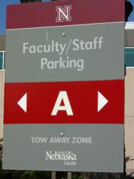 A Permit parking sign