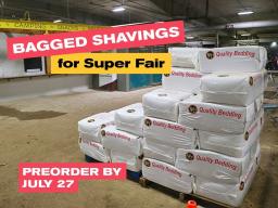 Bags of shavings for Super Fair. Preorder by July 27.