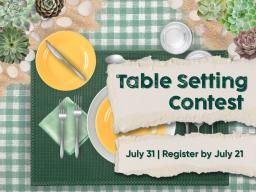 Table Setting Contest, July 31 | Register by July 21