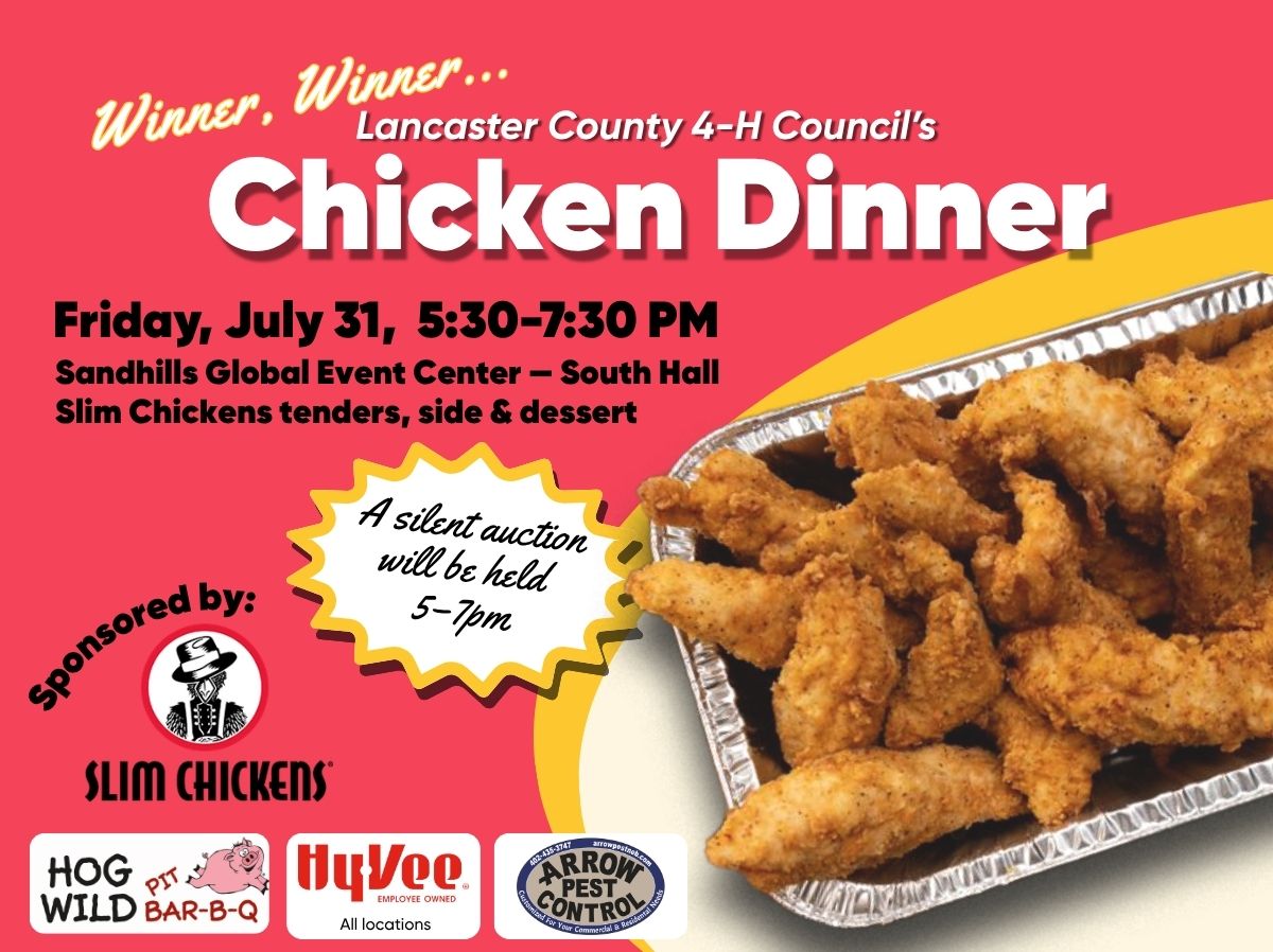 4-H Council's Chicken Dinner and Silent Auction will be held Friday, July 31