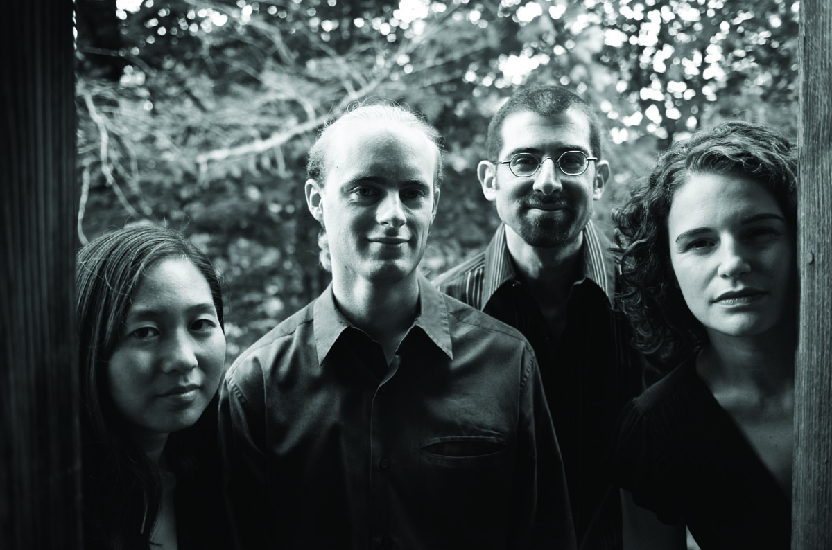 The Chiara Quartet is (from left) Julie Yoon, Gregory Beaver, Jonah Sirota and Rebecca Fischer.