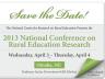 2013 National Conference on Rural Education Research
