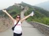 Katie Ortmeier representing Nebraska on the Great Wall of China