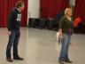 (left to right) Timothy Patrick Madden, Matthew Clegg and Talea Bloch rehearse a scene from the opera "O Pioneers!"