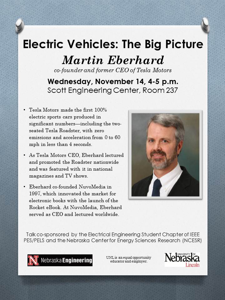 Eberhard visits Nebraska Engineering, Nov. 14