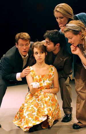 (L-R) Billy Jones, Jessie Tidball, David Michael Fox, Lucy Myrtue and Jenny Holm star in Theatrix's Melancholy Play, which will be performed at the Region V KCACTF in January.