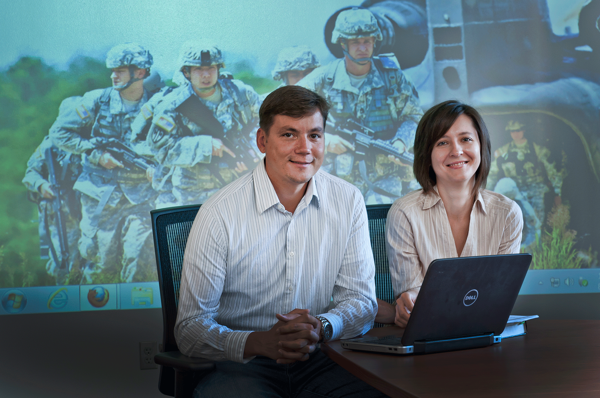 Mitch Herian and Dina Krasikova are members of the CBA research team working with the U.S. Army on the Comprehensive Soldier Fitness evaluations. 