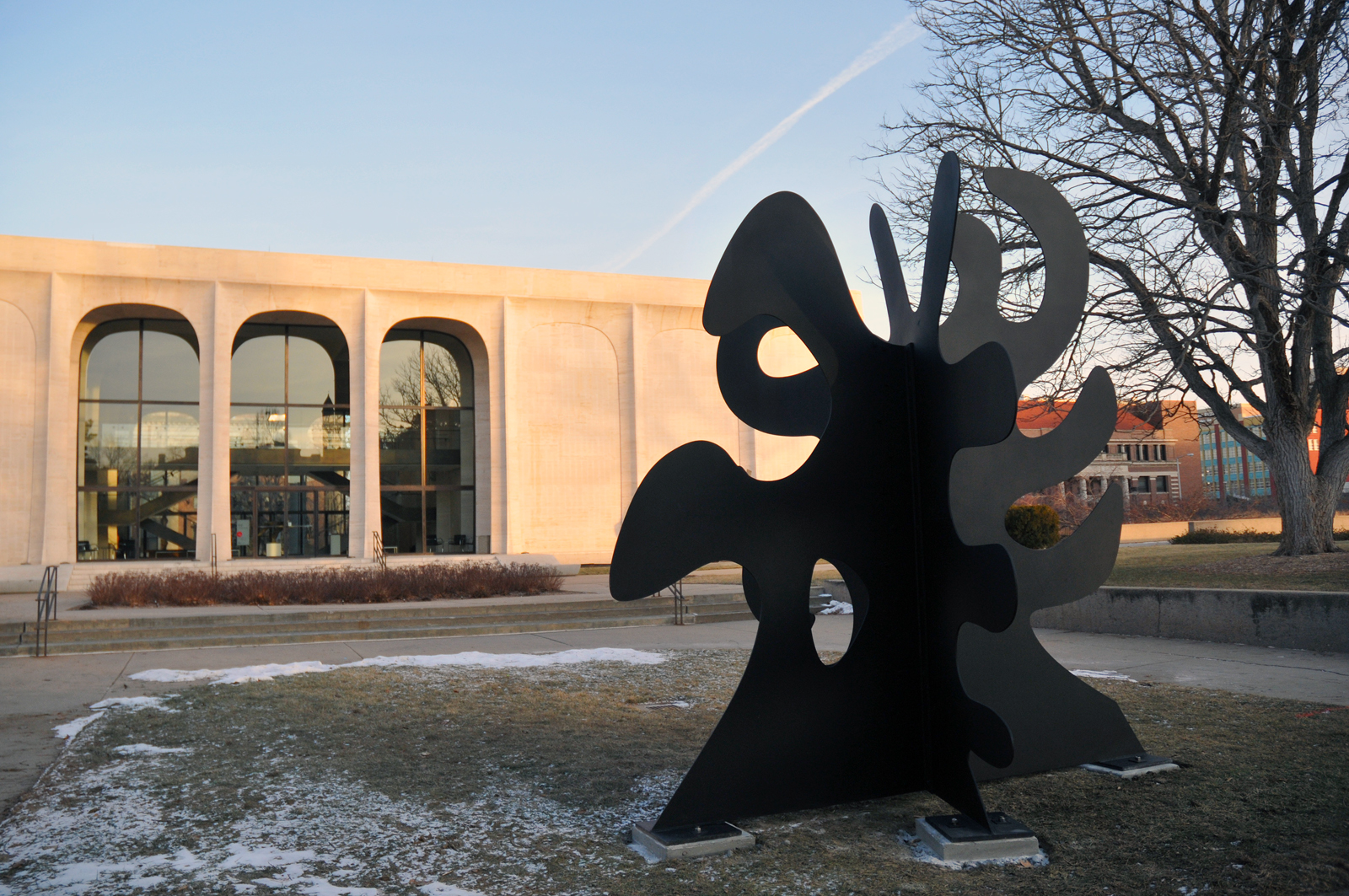 Alexander Calder's sculpture "Tripes" is on display on the west side of the Sheldon Museum of Art. It will be on display through October.