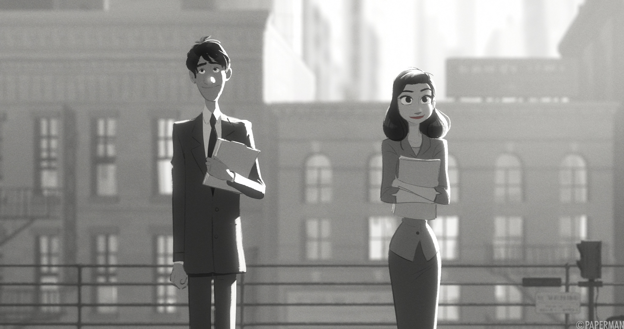 A scene from "Paperman," part of the Oscar-nominated short film program.