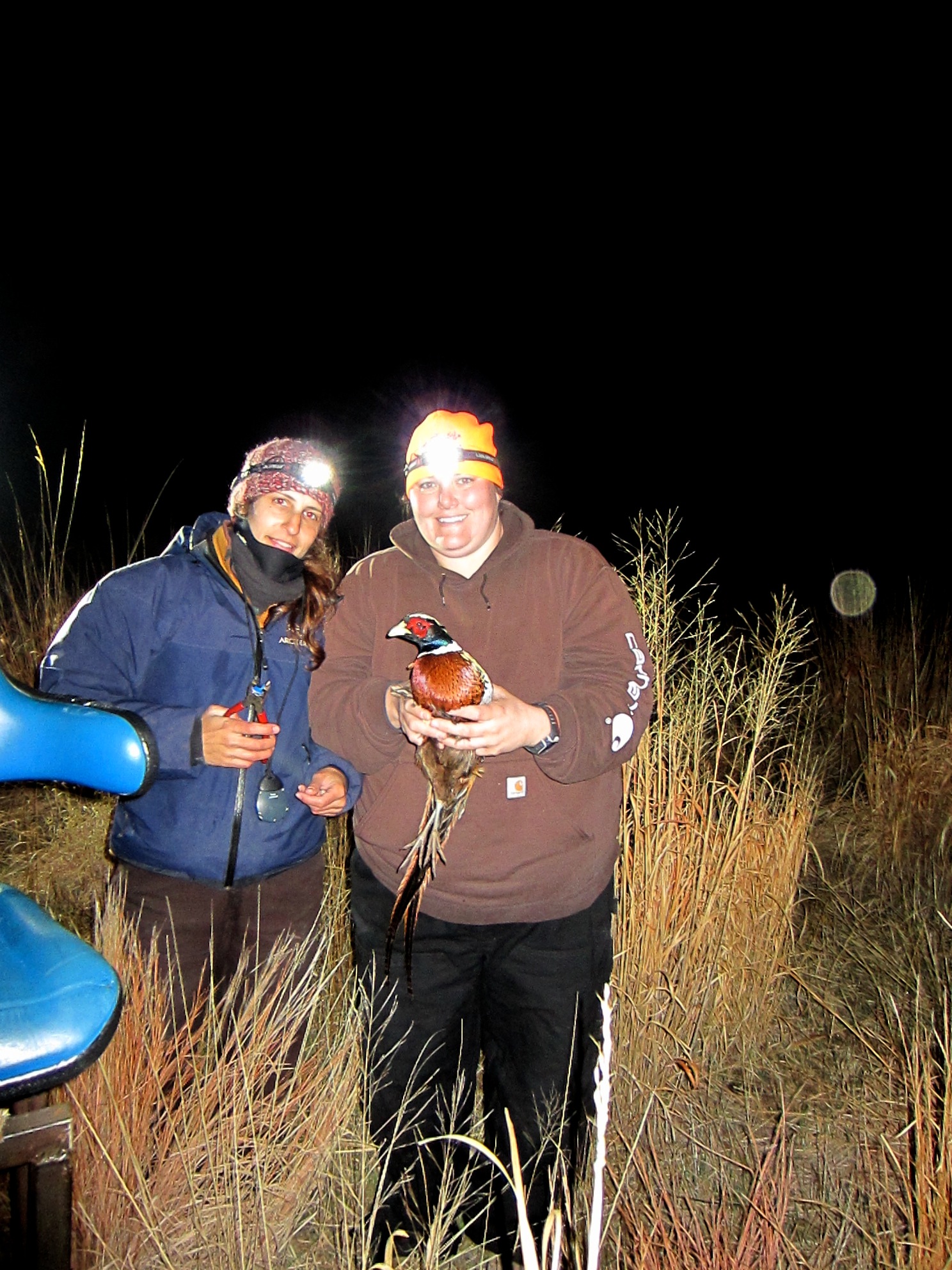 SNR students Jessica Laskowski and Lindsey Messinger are members of Southwest Focus on Pheasants, this year's winner of Wildlife Conservationist of the Year