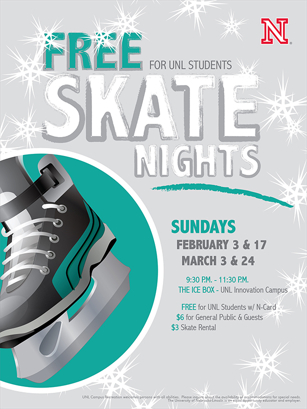 The semester's final free skate nights are March 3 and March 24.