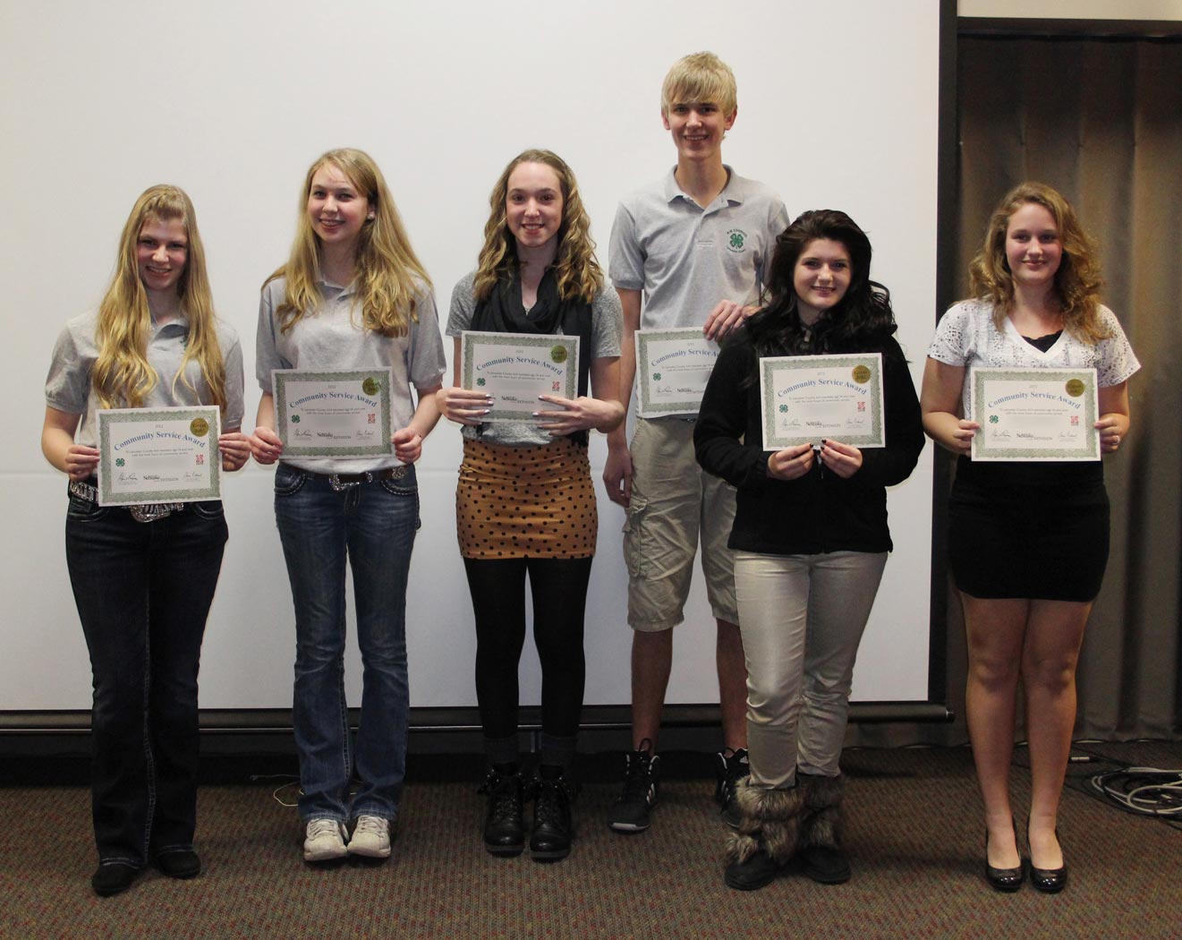 Achievement Night awards included Community Service Ages 14 & Over.