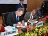 University of Nebraska President James B. Milliken and Dr. S. Ayyappan, Director General of the Indian Council of Agricultural Research, signed the Memorandum of Understanding between the two institutions.