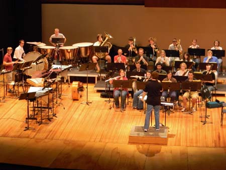 UNL's Wind Ensemble is directed by Carolyn Barber, associate professor of music. 