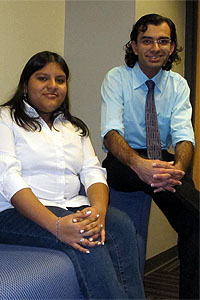 CBA students Aakriti Agrawal and Karanbir competed as a part of UNL's Ethics Bowl team in Boulder, Colo., in November.
