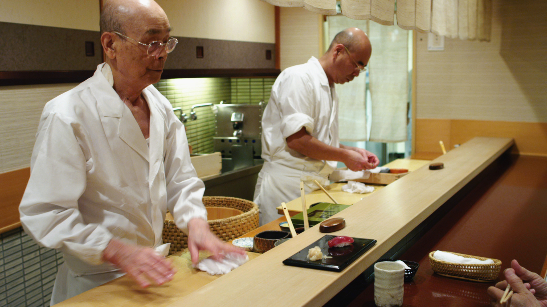 A scene from the movie "Jiro Dreams of Sushi."