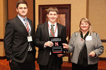 Nick Graef and Eric Hess with Dr. Theresa Welbourne