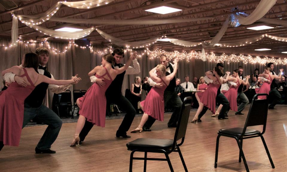 The UNL Ballroom Dance Company performs a tango in Omaha.