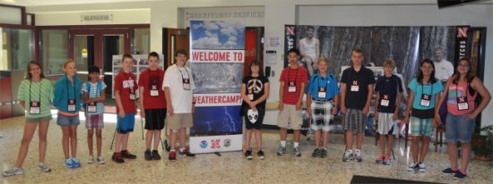 Campers gather at the start of Weather Camp 2012, June 11, 2012.