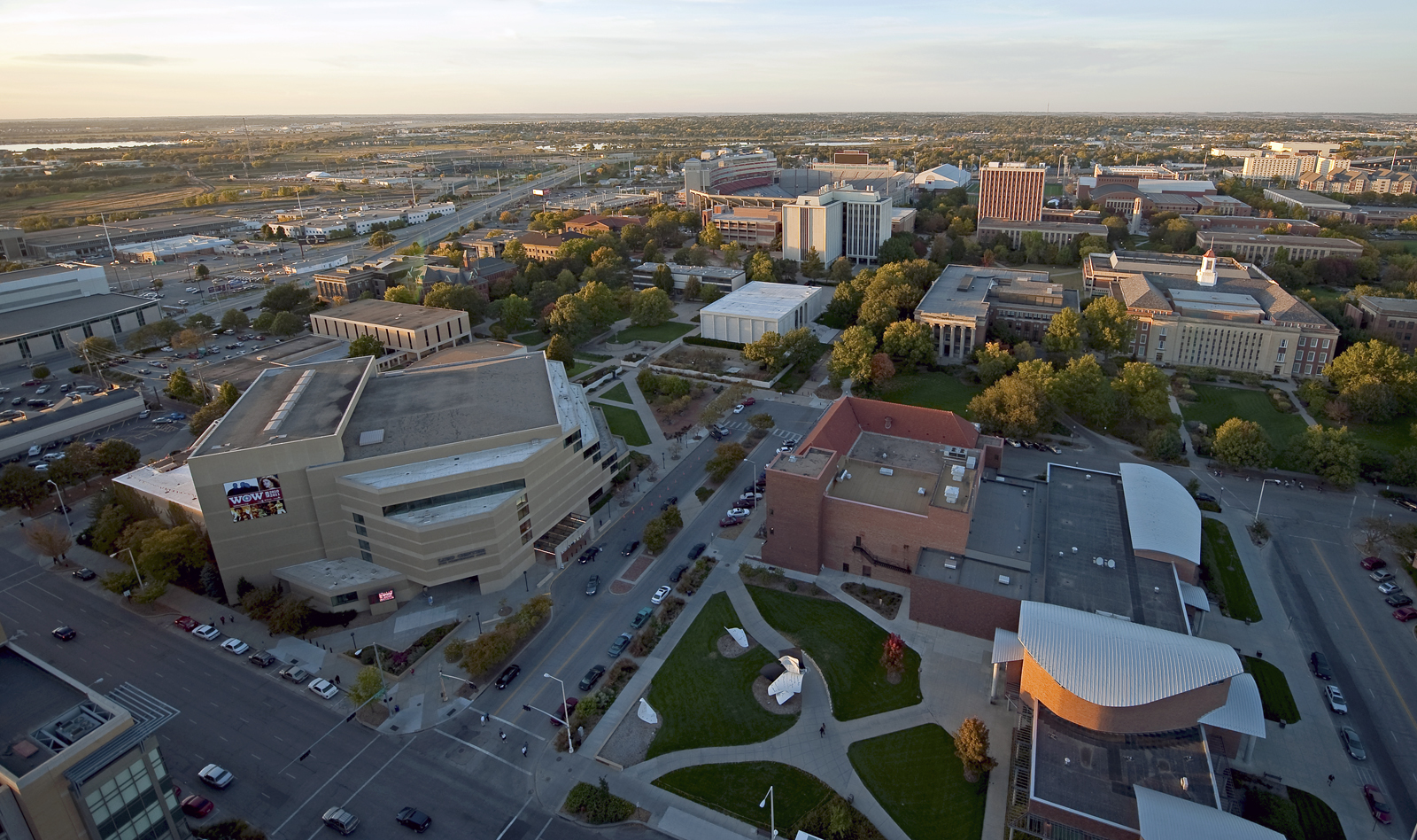 Pictured is an aerial photo of City Campus shot in 2010. A helicopter will record HD video of UNL's City and East campuses on July 6.