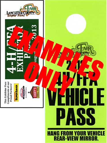 4-H/FFA exhibitor and parking passes are only for 4-H/FFA members and their families, and 4-H/FFA volunteers. 