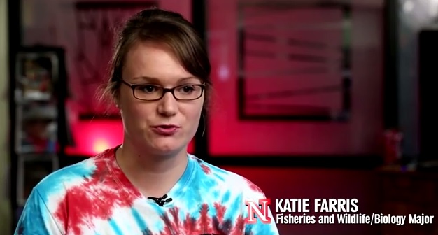 Katie Farris, a senior fisheries and wildlife major, was featured in a video produced by University Communications.
