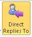 Outlook has a "Direct Replies To" feature to accommodate the need to direct replies to another person.