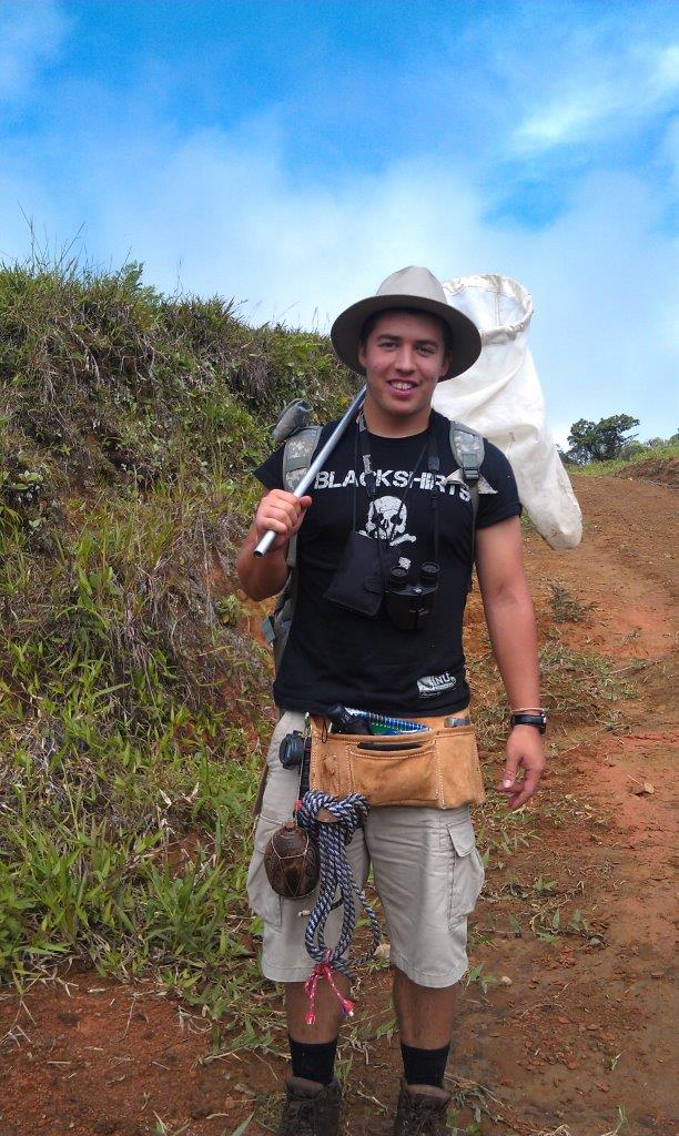 Daniel Rico in Costa Rica doing fieldwork.