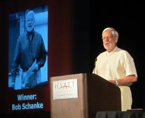 Robert Schanke accepts the 2013 Career Achievement Award.