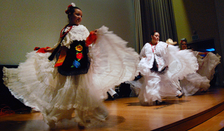 Dancers at Sheldon's Día de los Muertos celebration 2012.