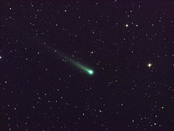 Comet ISON as seen in a five-minute exposure taken at NASA's Marchall Space Flight Center on Friday (11/8/2013).  At the time, the comet was 97 million miles from Earth.  Image Credit: NASA/MSFC/Aaron Kingery