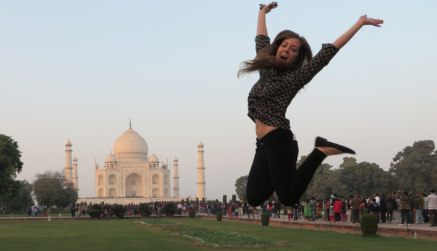 UNL student Jessica Meis exploring India during a UNL faculty-led education abroad program