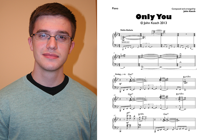 John Kosch and his award-winning composition, "Only You."