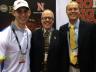 Stopping by the UNL PGM booth at the 2014 PGA Merchandise Show were our own celebrities. Current student Andrew Frakes (left), who competed in the 2013 RE/MAX World Long Drive Championship, broke the Guinness Book of World Records for the number of 300-ya