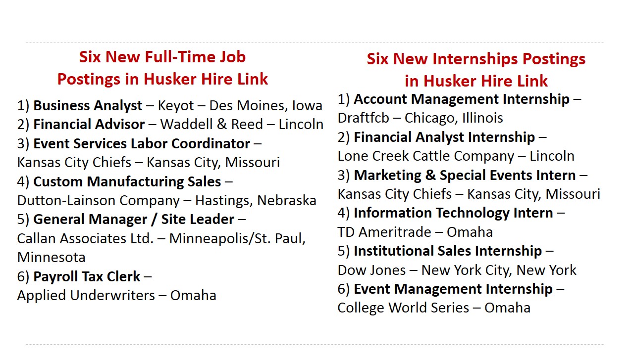 Log-in to HHL for details on these jobs and more!