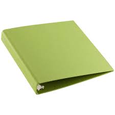 Look for a green folder/binder.