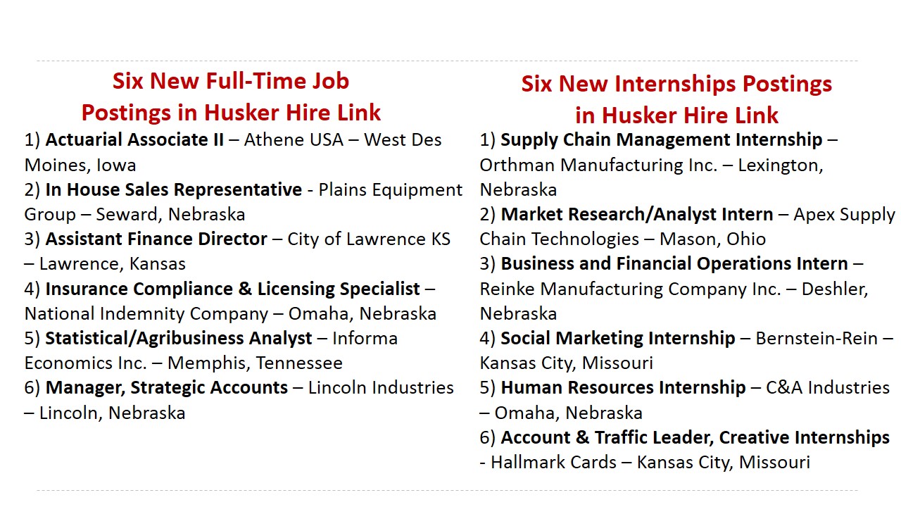 Log-in to HHL for details on these jobs and more!