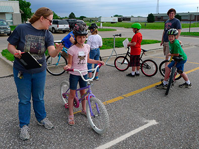 The 4-H Bicycle Safety Contest consists of a bicycle skills event and bicycle inspection.