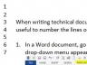 Numbering each line of a Word document