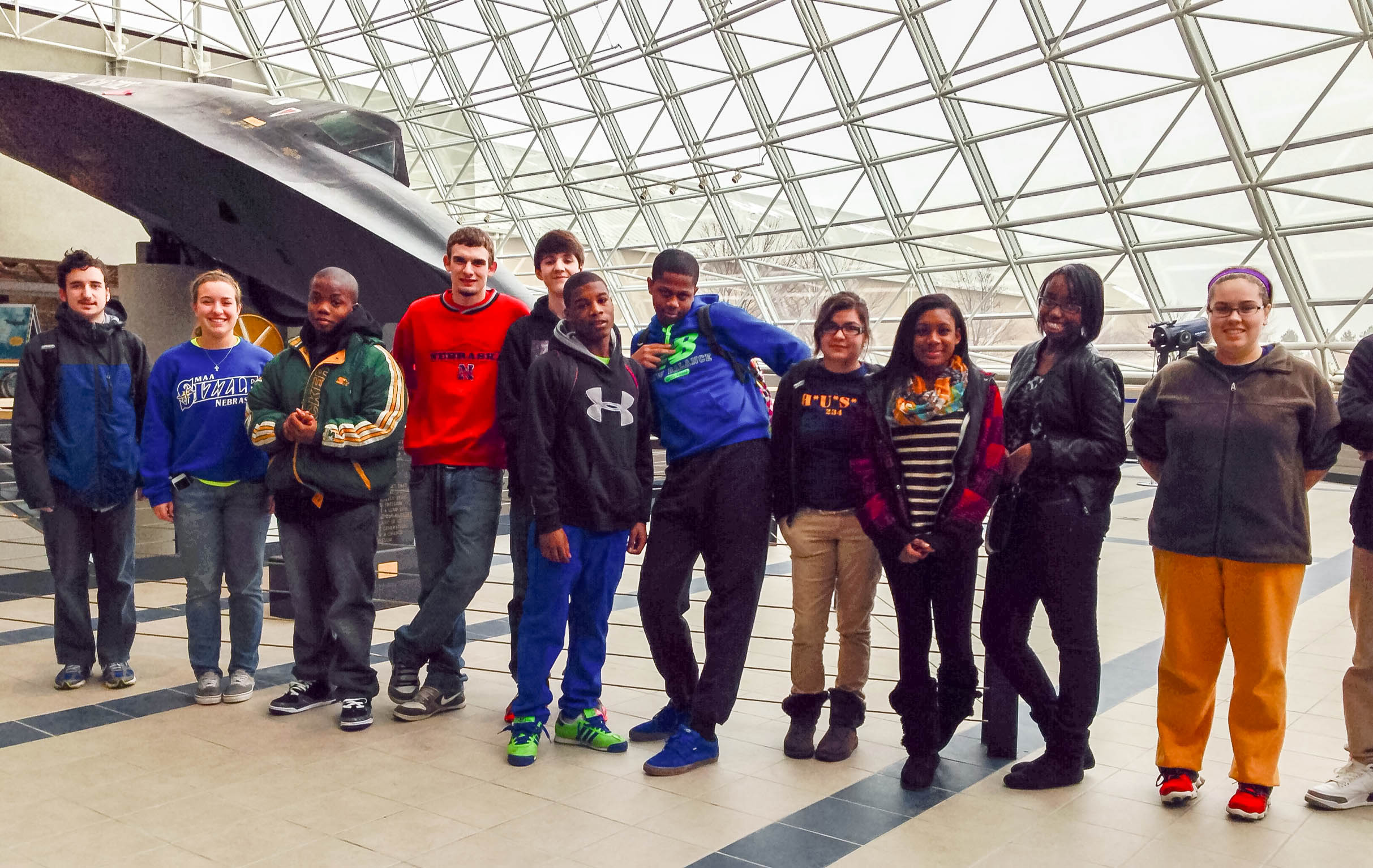 Students from Omaha Central attended the Math Alive! exhibit in January 2014. (Courtesy photo)