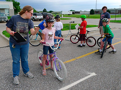 The 4-H Bicycle Safety Contest consists of a bicycle skills event and bicycle inspection.