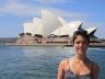 Katie McClelland in front of the Sydney Opera House while on a study abroad program to Australia