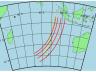 An analysis of satellite pings from Malaysia Airlines Flight 370 allowed Inmarsat to sketch out broad arcs that the jet crossed hour by hour. Further analysis produced projected flight paths for the missing jet. The black dashed lines indicate the paths p